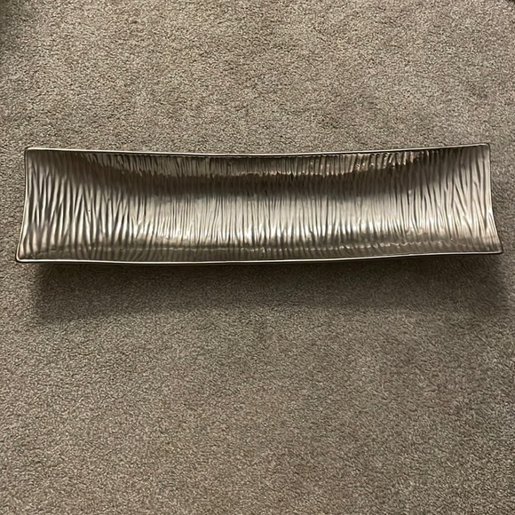 Pier 1 Accents Pier Long Decorative Silver Bowl Poshmark